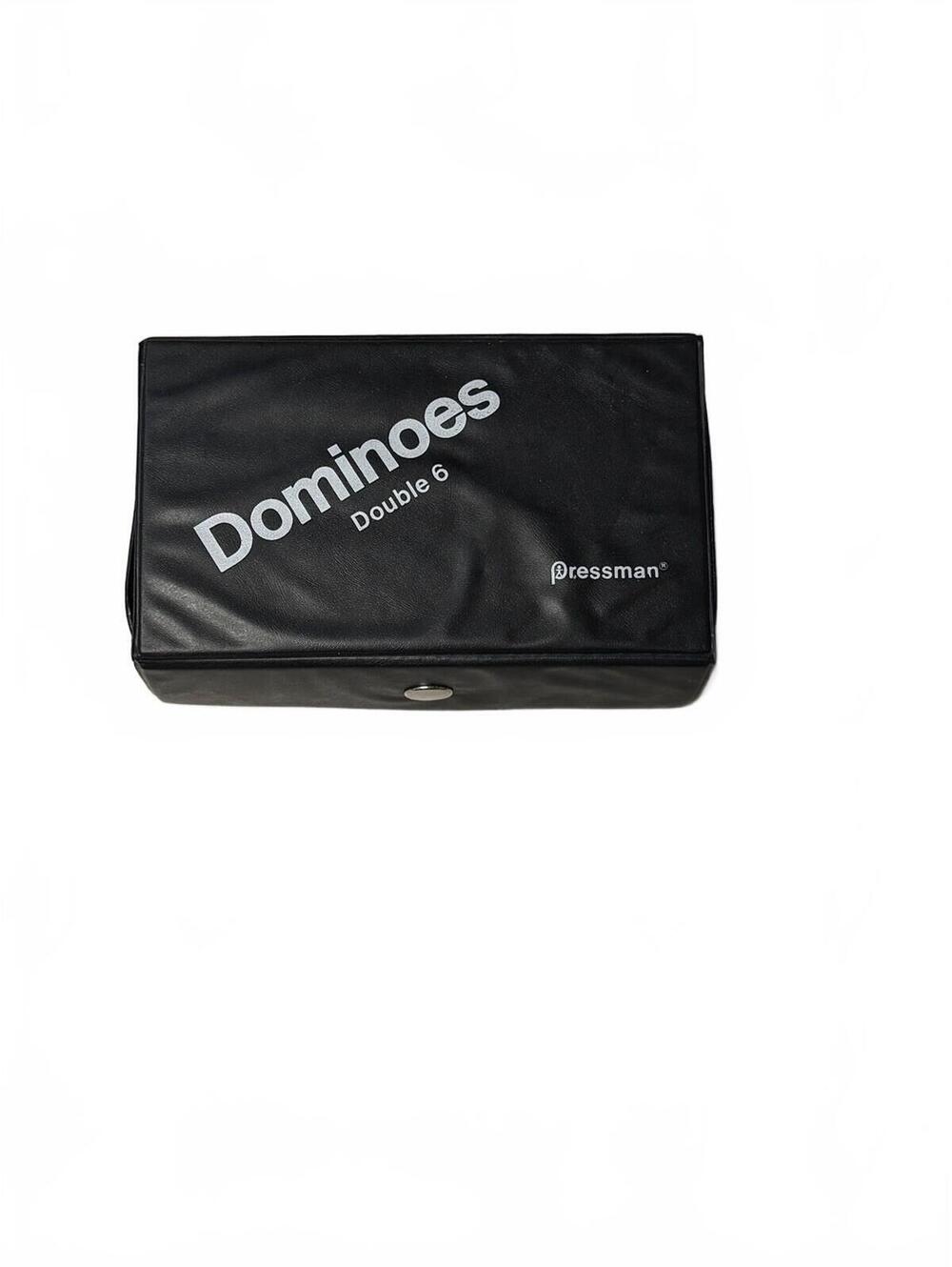 Vintage Dominoes Double 6 by Pressman Complete 28 Domino Set with Vinyl Case
